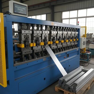 Beli Bahan Poros Baja 45 Dikeringkan 55-60C Mesin Pembentuk Gulungan Kustom Kecepatan Produksi Rangka Pintu 15mmen Tahan Lama online manufacture