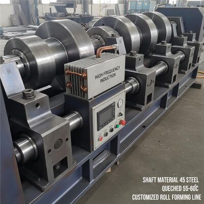 kaufen Wellenmaterial 45 Stahl gehärtet 55-60C Kundenspezifische Rollformanlage mit Hochfrequenz zur Verbesserung von Metallprofilen online manufacture