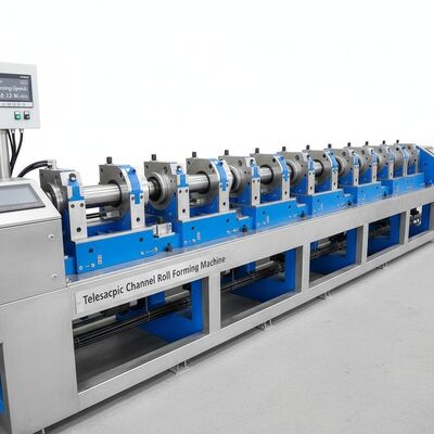 comprare Velocità di modellazione 0-12 Mmin Telescopic Channel Roll Forming Machine dotata di Φ36mm Forming Roller Shaft e durevole CR12MOV Roller Material online manufacture