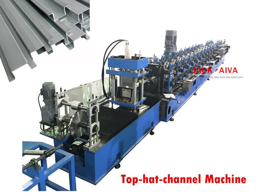 購入 トップハット・チャネル・ロール・フォーム・マシン 15KW 屋根バテン・ロール・フォーム・マシン online manufacture