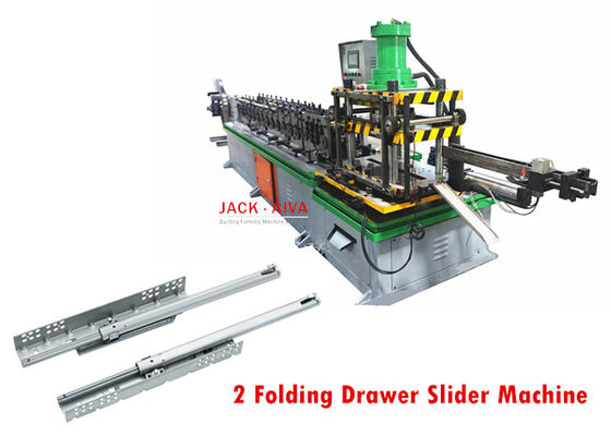Buy 7.5kw Telescopic Channel Roll Forming Machine Concealed 2 Folding Drawer Slide Machine online manufacture