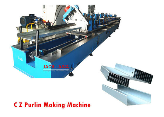 satın al 10Mpa - 12Mpa çelik çerçeve rulo şekillendirme makinesi PLC kontrolü CZ Purlin şekillendirme makinesi online manufacture