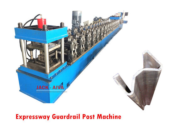 comprare Autostrada Post Roll Forming Machine PLC Control Autostrada Guardrail Machine 55kw online manufacture