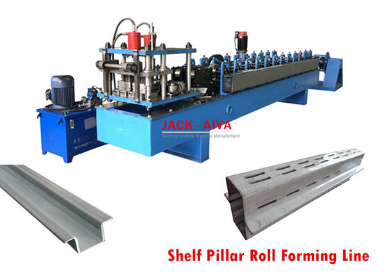 Buy 12 Stations Shelf Roll Forming Machine 7.5kw Shelf Pillar Machine online manufacture